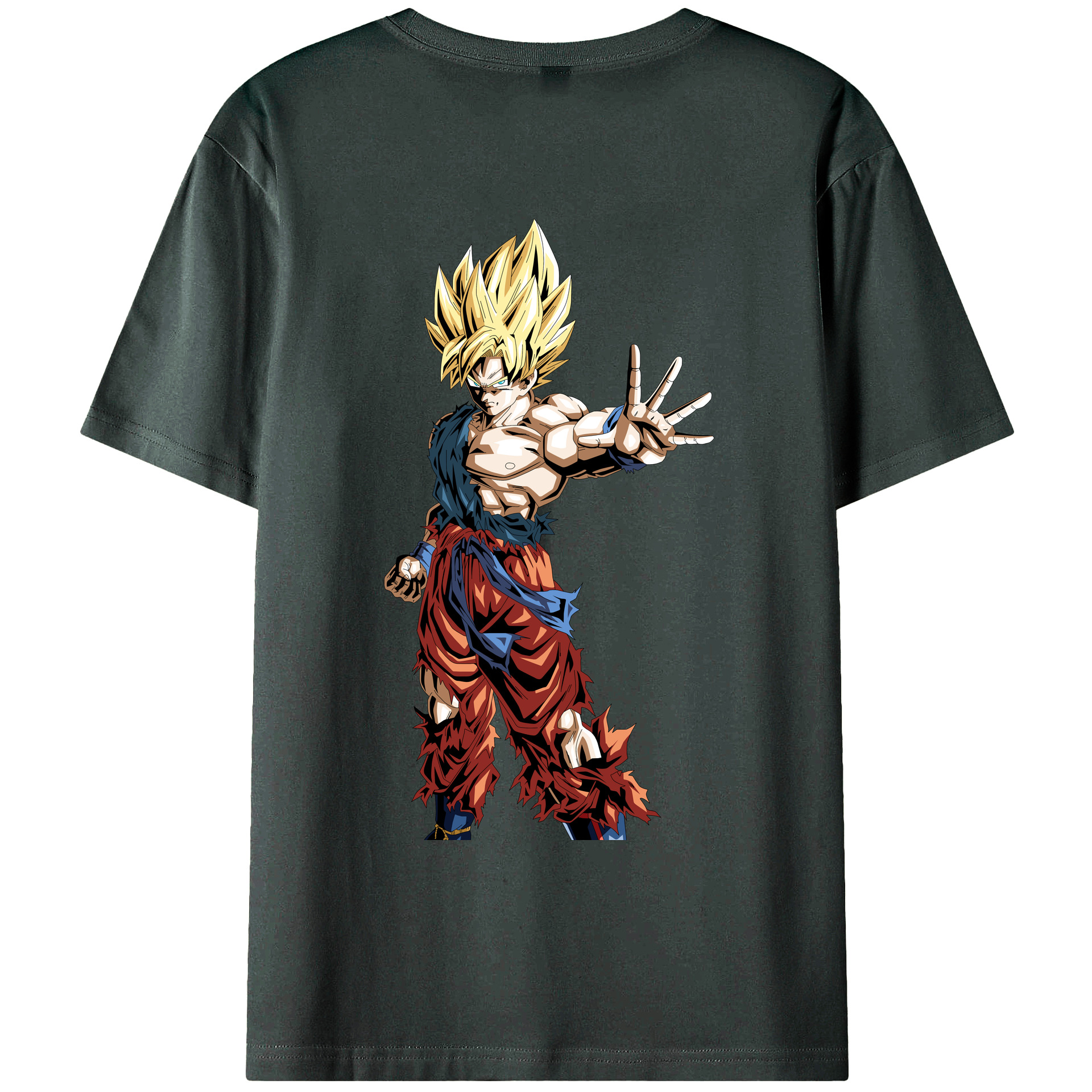 （画像用） ドラゴンボール 孫悟空（そん ごくう）Son Goku カカロット DRAGON BALL Kakarotto 綿100％ メンズ半袖Tシャツ（バックプリント） 通気性
